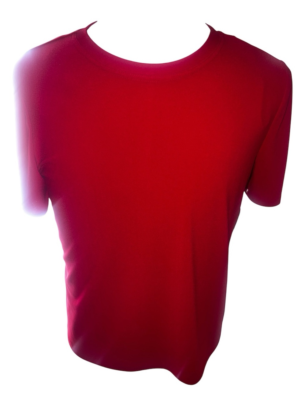 CeCe Short Sleeve Crew Neck Tee in Red